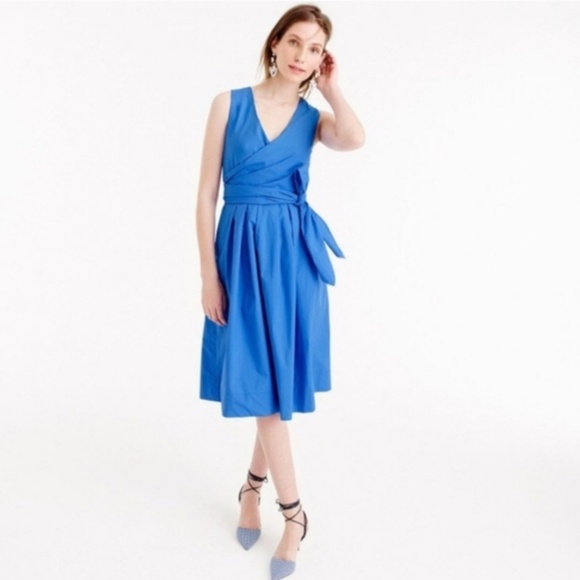 J. Crew Dresses & Skirts - J. Crew Royal Sundrenched Cotton Poplin Sleeveless Size 0
